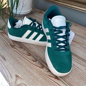 Adidas Green and White Sneakers size US kids 4 / womens 6